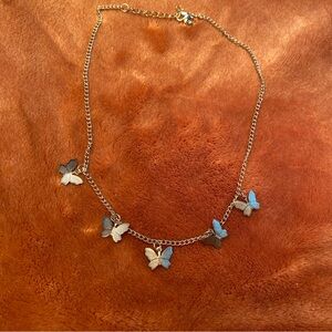 NEW Butterfly Charm Gold Necklace